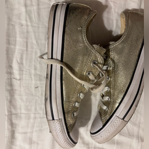 Converse Gold and White Sneakers - Picture 9 of 11